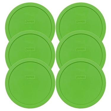 Imagem de Tampa de armazenamento redonda de 6 xícaras Pyrex 7402-PC para tigelas de vidro, Verde, 6/7 Cup, 1.6L, 6