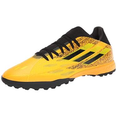 Imagem de adidas Tênis de futebol unissex adulto X Speedflow Messi.3, Ouro solar/Núcleo preto/amarelo brilhante, 6.5