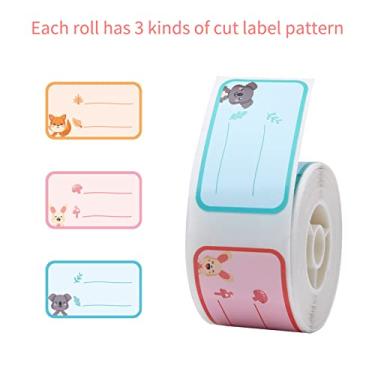 Imagem de LUGU papel de etiqueta térmica pa impresso de etiquetas d101 código de bar s preço tamanho nome etiquetas em b nco à prova d'água resistente ao sgo 24x40mm 160 folhas/rolo pa casa