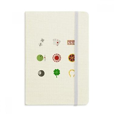Imagem de Caderno de ilustração de elementos pequenos do cassino, capa dura de tecido, diário clássico