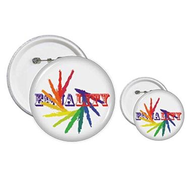 Imagem de Kits de artesanato de broches com distintivo de identificação e igualdade de arco-íris