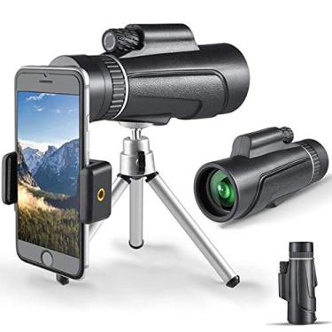 Imagem de Monocular Telescope-12x42 High Power HD Monocular para adultos com FMC Bak4 Prism Smartphone Holder & Tripod Compact Water Monocular para observação de pássaros, caminhadas, turismo