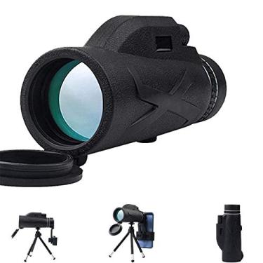 Imagem de Telescópio monocular de alta definição 80x100 e suporte telescópico em liga de alumínio para observação de pássaros Esportes Viagem Camping Caminhadas, Preto, Campo de visão: 3500m / 20000m