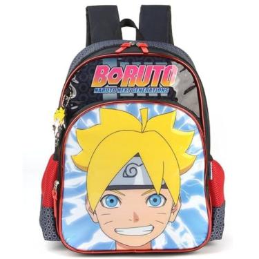 Imagem de Mochila Escolar de Costas Boruto Preto