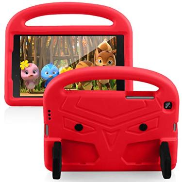Imagem de UUcovers Capa infantil para Galaxy Tab A 20.3 cm 2019 modelo (SM-T290/T295/T297) com alça/suporte, à prova de choque, leve, capa protetora para Samsung Galaxy Tab A 8.0 2019 sem S Pen, vermelha
