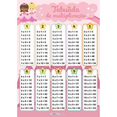 Imagem de Tabuada De Multiplicação - Princesas - Home E Planner