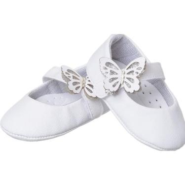 Imagem de Sapatinho Bebe Menina Sapatilha Confortavel - Igui Baby, Branco, 16