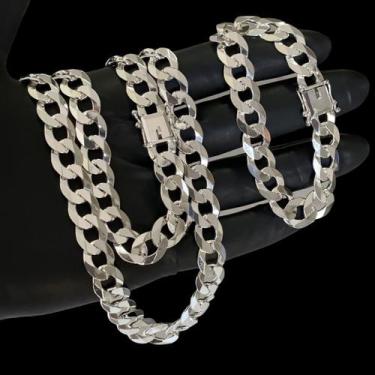 Imagem de Conjunto Grumet - 70cm 12mm Fecho Gaveta I Prata 925 - realeza925