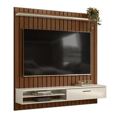 Imagem de Painel Home Suspenso Texas 1.8 com 1 Porta 180 cm - Mobler, Freijo/Off