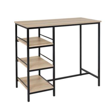 Imagem de Conjunto jogo mesa bancada gourmet ciplafe 2 tubo preto fosco tampo ma