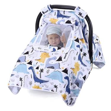 Imagem de Tampas do assento do carro para bebês, tampa do assento do carro do bebê para meninos meninas, dossel transportador recém-nascido à prova de chute com