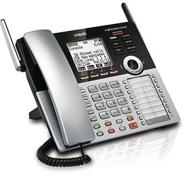 Imagem de VTech CM18445 Console principal Telefone expansível DECT 6.0 de 4 linhas para escritório para pequenas empresas com sistema de atendimento