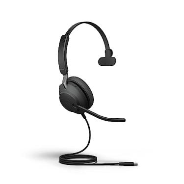 Imagem de Jabra Fone de ouvido com cancelamento de ruído mono com fio Evolve2 40 SE - possui tecnologia de chamada de 3 microfones e cabo USB-C - certificado MS Teams, funciona com todas as outras plataformas -