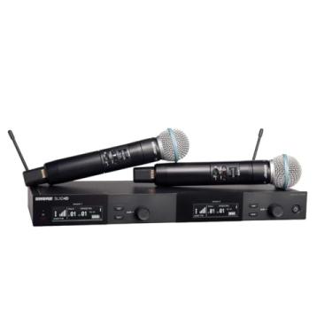 Imagem de Shure Sistema de microfone sem fio de canal duplo com 2 microfones portáteis BETA 58A, SLXD24D/B58-J52
