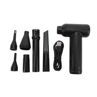 Imagem de Pequeno Air Comprimido Air Duster recarregável So soprador de ar elétrico portátil para Limpeza de dispositivos eletrônicos de carro ABS 55W 80000rpm