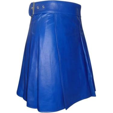 Imagem de Saia Plissada De Cor Sólida Do Mundo Médio Moda Retro Escocesa Saia Festiva Saia Samurai De Cor Sólida Para Homens, 10, S