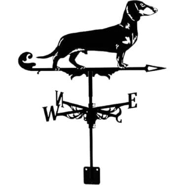 Imagem de O Dachshund Cata-ventos Cata-vento De Metal Indicador De Direção Do Vento Cata-vento Jardim Ao Ar Livre Cata-vento Ferramentas De Medição De Telhado Ferro Forjado Estilo Vintage