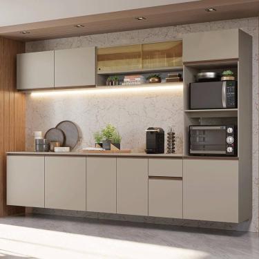 Imagem de Armário de Cozinha Completa 300 cm Suspenso Crema Nice Madesa 03