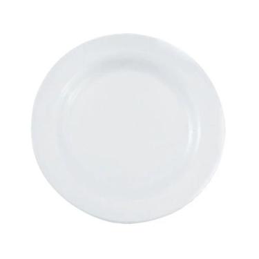 Imagem de Prato Raso Branco de Melamina 25cm Buffet Hotel - Sakes