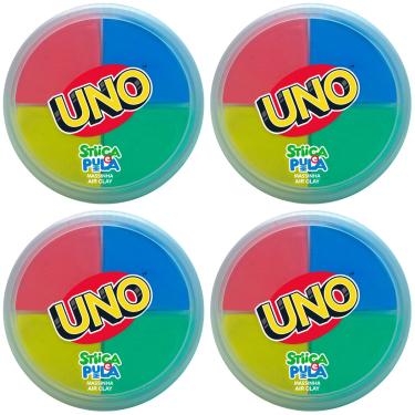 Imagem de 4X STIICA E PULA MASSINHA AIR CLAY 20g UNO - DOCE BRINQUEDO