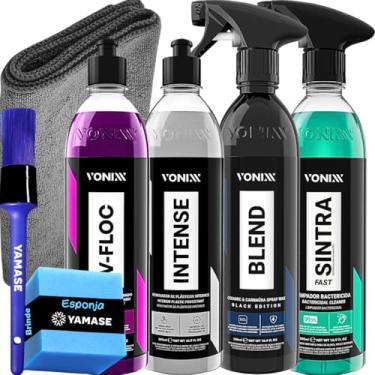 Imagem de Kit Shampoo V-Floc 500ml Cera Blend Spray Black Sintra Fast Intense Vonixx