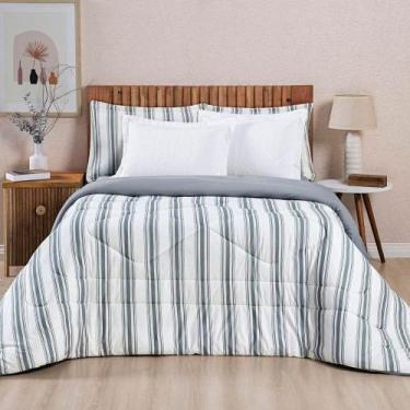 Imagem de Edredom 100% Algodão Marin Super King 01 Peça - visual com a cor Cinza