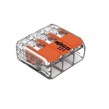Imagem de Conector Emenda Compacto Wago 221-613 - 3 Pólos Até 6mm² - WAGO BRASIL