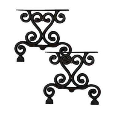 Imagem de Par Pé de Banco Churrasqueira em Ferro Fundido 37x38cm. - OUTRAS MARCA