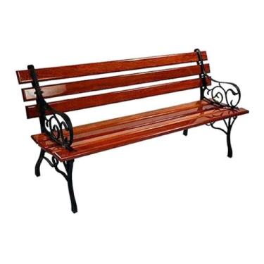 Imagem de Banco De Jardim Francês Em Ferro 7 Réguas Madeira Verniz. - Qualidade 