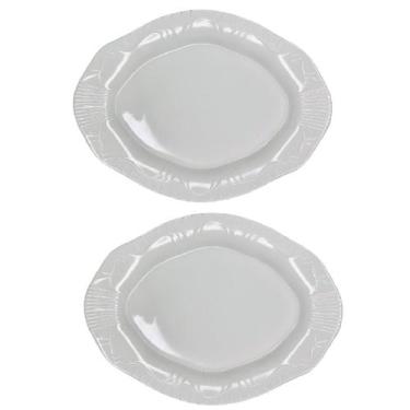 Imagem de 2 Bandejas Oval em Melamina Premium Cozinha 18cm Decoração - Chinatown