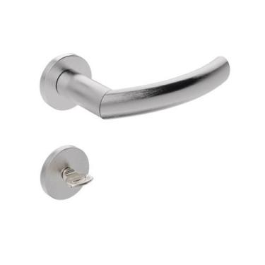 Imagem de Fechadura 823/IX40 Banheiro Roseta Redonda Escovada 40mm Stam