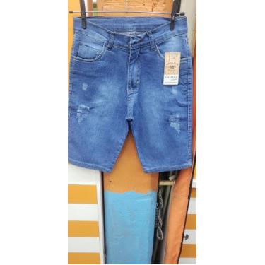 Imagem de Bermuda jeans com puido skini - Via estilo