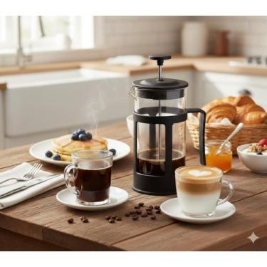 Imagem de Cafeteira Francesa 600ml Preta Elegante Design Moderno - Fratelli