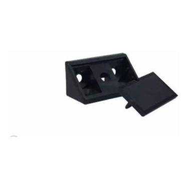 Imagem de Cantoneira Conector 04 Furos Preto 20 Unidades - ferragens rog