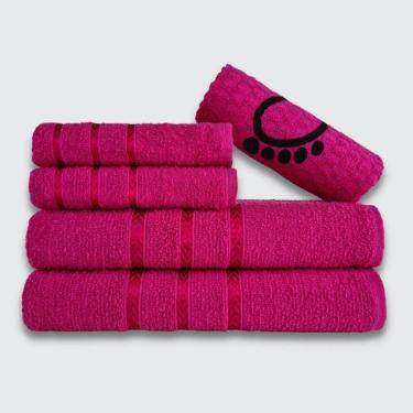 Imagem de Jogo De Toalha Banho 5 Peças Viena Rosa