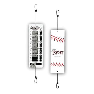 Imagem de Jacer Ultimate Line Up Board para beisebol/softbol | Design Inning-by-Inning para mudanças de arremesso, submarinos e trocas defensivas | Ótimo para equipes mais velhas | Prancha resistente para