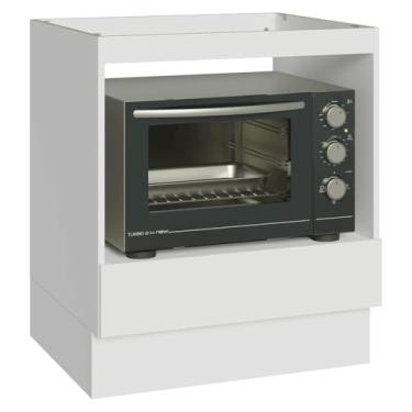 Imagem de Balcão para Forno/micro-ondas 70 x 60 cm 1 Gaveta (sem Tampo) Branco Madesa