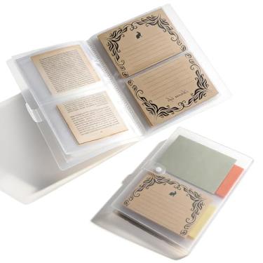 Imagem de YBEATY 4x6 Index Card Holder Organizer, Clear Plastic Card Book Binder Pouches Indexcard Booklet Folder for Storage Recipe Flashcard Notecard, 40 Pages Sleeves Hold 160 Cards