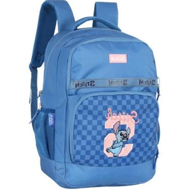 Imagem de Mochila stitch colegial 21 litros oficial ref. ms50051sc - LUXCEL, Azu