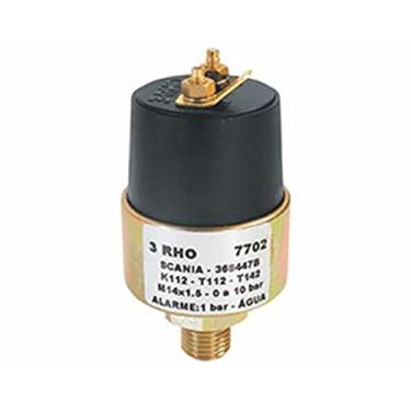 Imagem de Sensor Mecanico Pressao Oleo Agua SC K112 T112 T142 Antigo Rosca M14 X 1.5 Escala 0 A 10 Bar Alarme 1 Bar 368447B