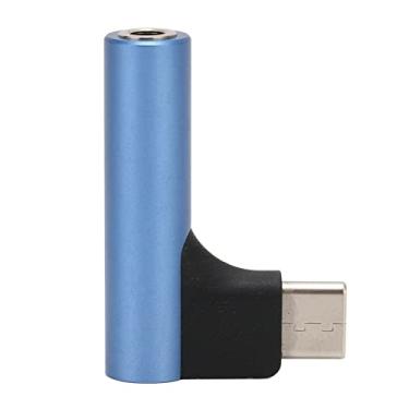 Imagem de Cryfokt Adaptador de Som USB C para 3,5 Mm Chip DAC Avançado HiFi Stereo Mic Aux Dongle para Pixel, Nord - Suporta Controle Remoto para Listas de Reprodução de Música Fáceis (Azul)