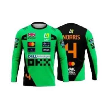 Imagem de Camiseta De Manga Longa Estilo Racing Lando Norris NO.4 2025 Respiráve