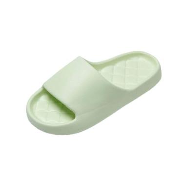 Imagem de Pantufas femininas de sola grossa e sola macia para todas as estações, uso interno, externo, leve, para banheiro, tamanhos 36-37 38-39 40-41, Verde, 35