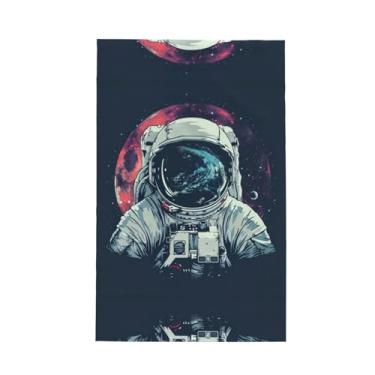 Imagem de XLLingL Toalhas de cozinha de waffle com estampa de astronauta lunar, panos de prato de microfibra, para decoração e limpeza de cozinha - 1 peça