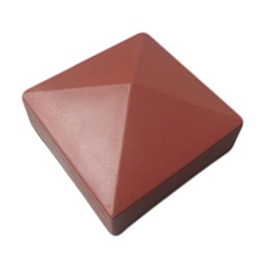 Imagem de WFCFCN Tampas de poste de cerca, acabamentos superiores de cerca de bolota de plástico, capa para madeira de cerca de jardim, tampa de poste de cerca de pirâmide, 10 peças, marrom, 120 mm