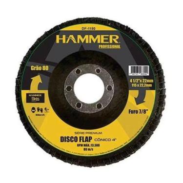 Imagem de Disco Flap Profissional 115x22,2mm Grão 80 Furo 7/8" RPM 13.300 5 KS S