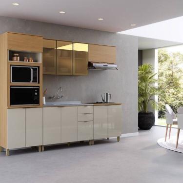 Imagem de Cozinha Modulada 5 Peças 12 Portas 2 Gavetas Karine Ii Angelin/Nude