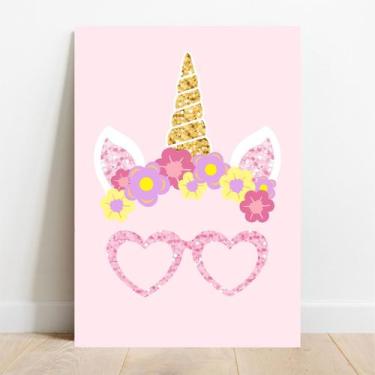 Imagem de Placa Decorativa Unicórnio - TaColado, 30x40cm