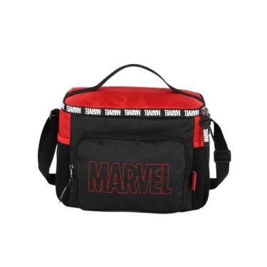 Imagem de Lancheira Térmica Avengers Marvel Oficial Luxo LA50033, Vermelho