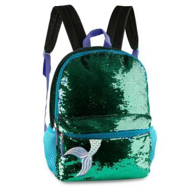 Imagem de Mochila Infantil Escolar Meninas Unicórnio Sereia Lantejoula - Clio St